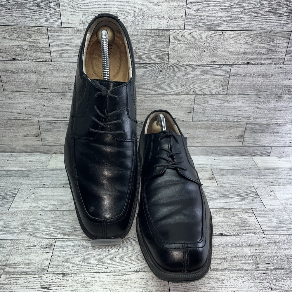 Florsheim Billings Split Moc Toe Black Leather Oxford Dress Shoes Men Sz 9.5 3E